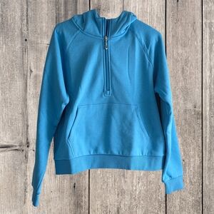 Light Blue Half-Zip Hoodie